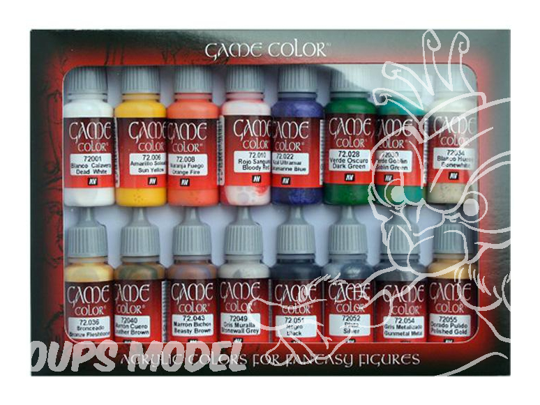 Vallejo Set Game Color 72299 Set Introduction 16 x 17ml Oupsmodel