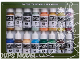 Vallejo Set Model Color 70146 Couleurs nautiques (Bateaux à vapeur) 16 x 17ml