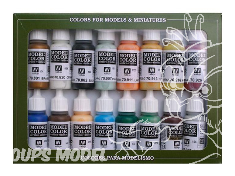 Vallejo Set Model Color 70146 Couleurs nautiques (Bateaux à vapeur) 16 x 17ml