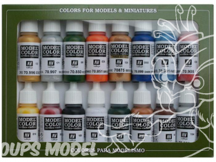 Vallejo Set Model Color 70101 Folkstone Basics 16 x 17ml