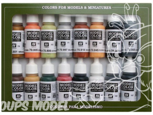 Vallejo Set Model Color 70107 Allemands WWII 16 x 17ml