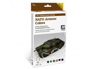 Vallejo Set Afv Camouflage colors 78413 Vehicules OTAN NATO 6 x 8ml