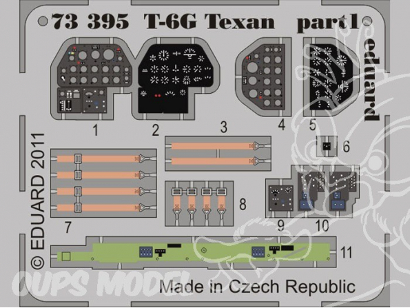 Eduard photodecoupe avion 73395 T-6G Texan 1/72