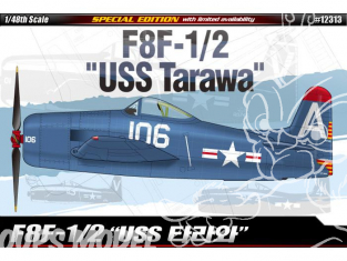 Academy maquette avion 12313 Grumman F8F-1/2 Bearcat USS Tarawa Edition Speciale 1/48