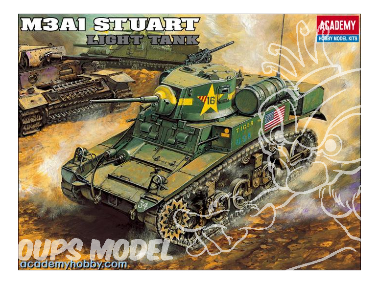 Academy maquettes militaire 13269 M3A1 Stuart Char leger 1/35