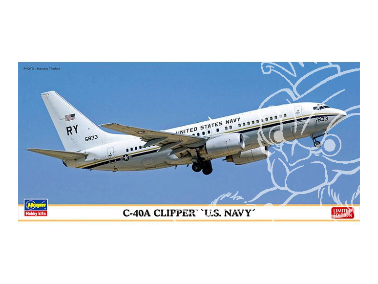 HASEGAWA maquette avion 10816 C-40A Clipper US Navy 1/200