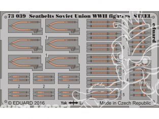 Eduard photodecoupe avion 73039 Harnais metal Chasseurs de l'Union Sovietique WWII 1/72