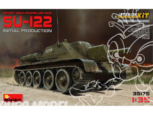 Mini Art maquette militaire 35175 SU-122 Production Initiale avec Interieur 1/35