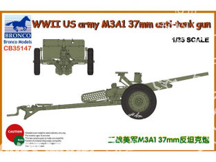 Bronco maquette militaire CB 35147 Canon Anti char M3A1 37mm US WWII 1/35