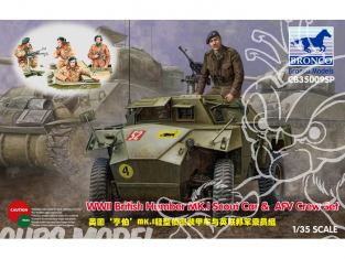 Bronco maquette militaire CB 35009SP Humber Mk.I Scout Car Britannique WWII avec Equipage 1/35