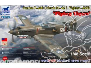 Bronco maquette avion FB 4006 Curtiss P-40C (Hawk 81-A2) Flying Tigers 1/48