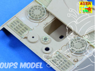 Aber 48A28 Grilles pour Sd.Kfz.182 King Tiger tourelle Henshel 1/48