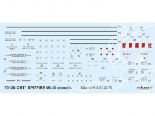 Eduard Decalques avion D72008 Marquages Spitfire Mk.IX 1/72