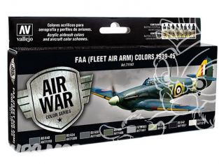 Vallejo Set Model Air 71147 Couleurs FAA (Fleet Air Arm) 1939-45 8 x 17ml