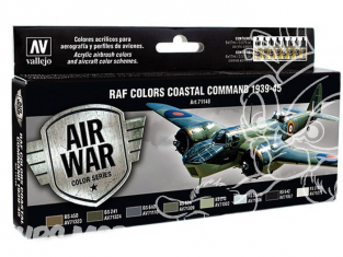 Vallejo Set Model Air 71148 RAF Coastal Command 1939-45 8 x 17ml