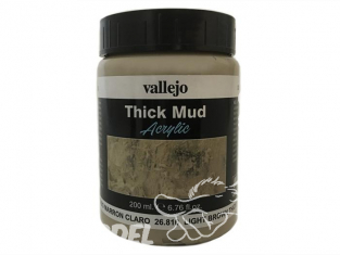 Vallejo Thick Mud Acrylique 26810 Boue Epaisse Marron Clair 200ml