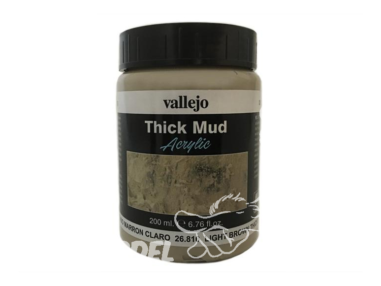 Vallejo Thick Mud Acrylique 26810 Boue Epaisse Marron Clair 200ml