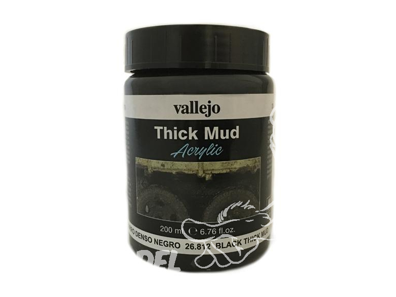 Vallejo Thick Mud Acrylique 26812 Boue Epaisse Noire 200ml