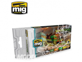 MIG set peinture maquette 7154 Set Futuristic Warzone Scenarios 6 x 17ml