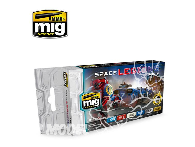 MIG set peinture maquette 7153 Set Space Legions 6 x 17ml