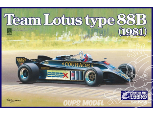 Ebbro maquette voiture 010 Lotus 88B 1981 Courage 1/20