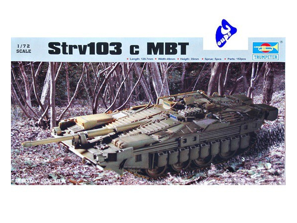 Trumpeter maquette militaire 07220 CHAR SUEDOIS Strv 103c 1/72