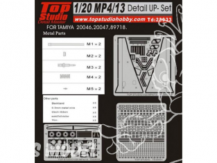 Top Studio amélioration TD23033 Detail set pour la MP4/13 Tamiya 1/20