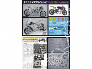 Top Studio amélioration MD29009 Super Detail Set pour la YZR-M1 46 de 2009 kit Tamiya 1/12