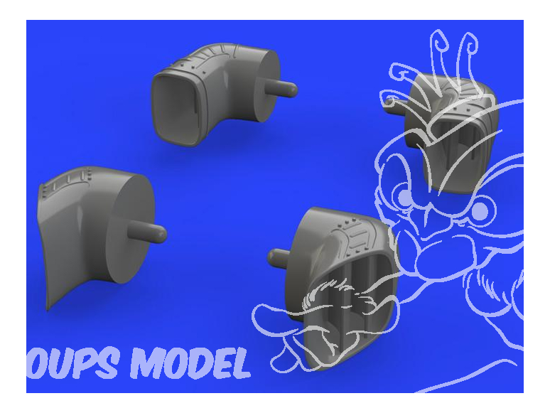 Eduard kit d'amelioration avion brassin 648267 Tuyeres pour Harrier GR Mk.7/9 Hasegawa 1/48