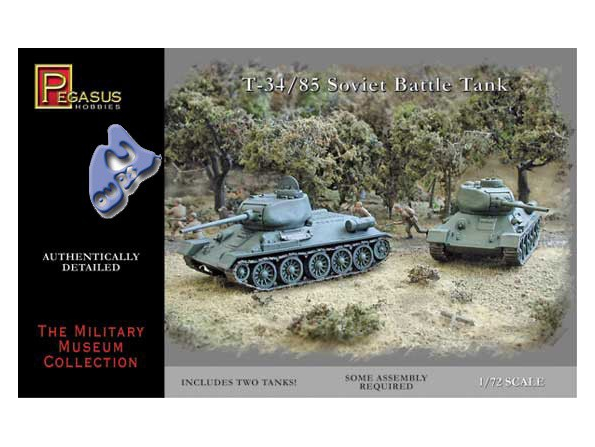 Pegasus maquette militaire 7662 T-34/85 (2 pcs) 1/72