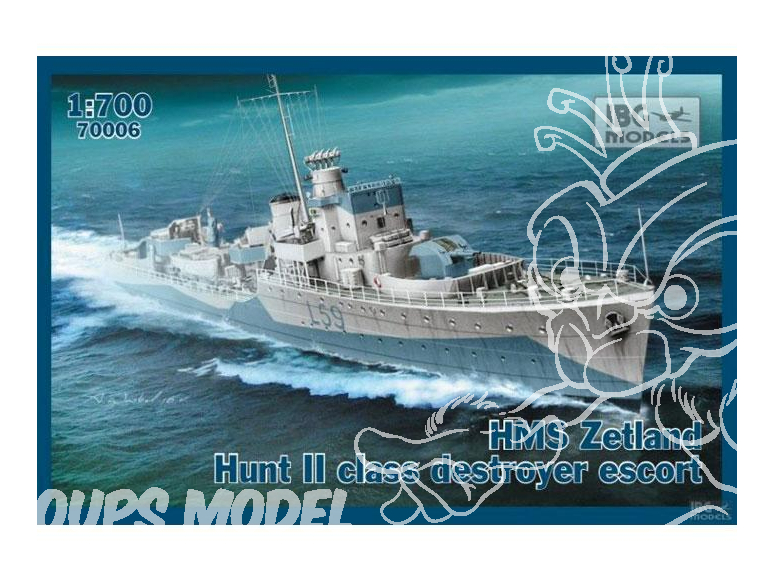 IBG maquette bateau 70006 HMS ZETLAND DESTROYER D’ESCORTE DE CLASSE HUNT II - 1942 1/700