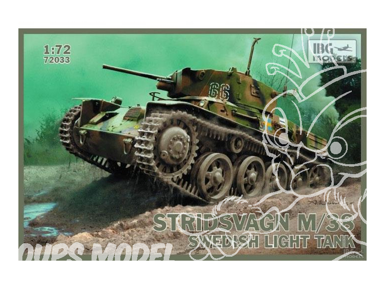 IBG maquette militaire 72033 STRIDSVAGN M/38 CHAR LEGER SUEDOIS 1/72