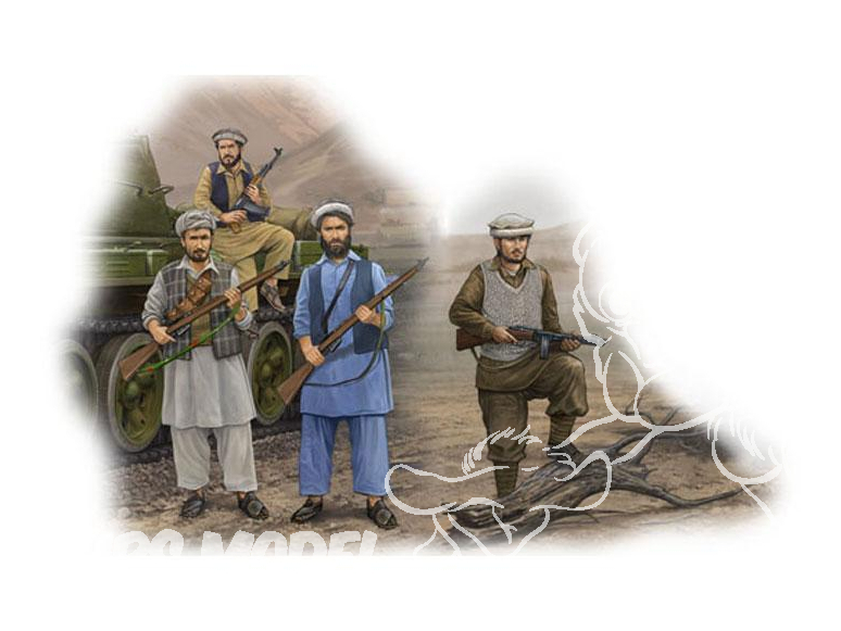 Trumpeter kit personnages 00436 REBELLES AFGHANS 1979 a 1990 1/35