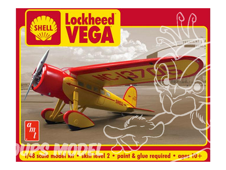 AMT maquette avion 950 Shell Oil Lockheed Vega 1/48