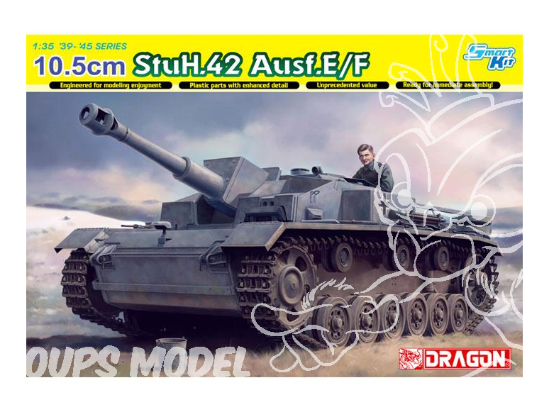 Dragon maquette militaire 6834 10,5cm StuH.42 Ausf.E/F 1/72