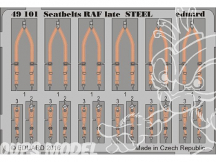 EDUARD photodecoupe avion 49101 Harnais métal Britannique Royal Air Force RAF Late 1/48