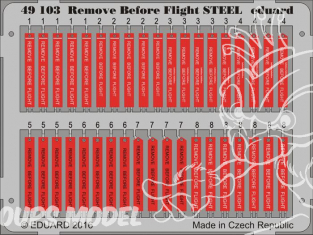 EDUARD photodecoupe avion 49103 Remove Before Flight Métal 1/48