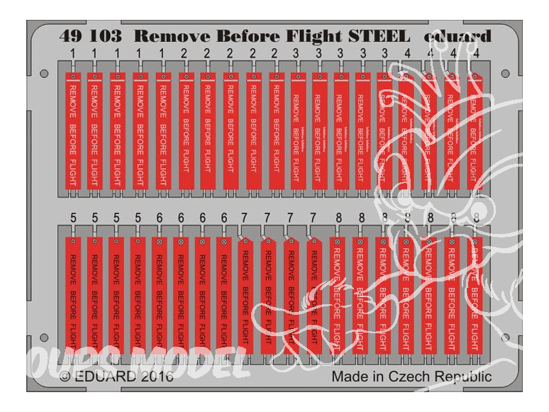 EDUARD photodecoupe avion 49103 Remove Before Flight Métal 1/48