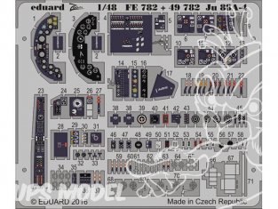 EDUARD photodecoupe avion 49782 Interieur Junkers Ju 88A-4 Icm 1/48