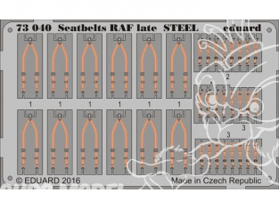 Eduard photodecoupe avion 73040 Harnais métal Britannique Royal Air Force RAF Late 1/72