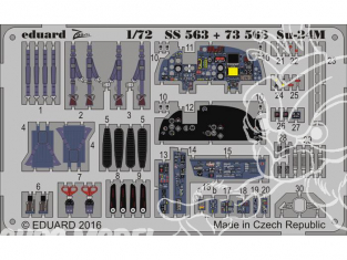 Eduard photodecoupe avion SS563 Sukhoi Su-24M Trumpeter 1/72