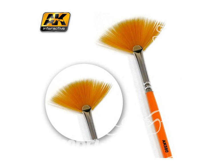 AK Interactive pinceau 580 BROSSE EN ÉVENTAIL Pour VIEILLISSEMENT