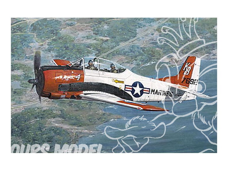 Roden maquette avion 441 NORTH AMERICAN T-28B TROJAN 1/48