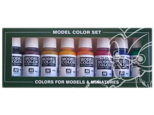 Vallejo Set Model Color 70136 Couleurs transparentes 8 x 17ml