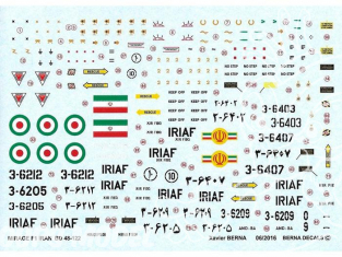 DECALQUES BERNA DECALS BD48-122 Dassault Mirage F1 Iran Air Force 1/48