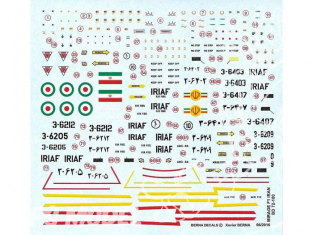 DECALQUES BERNA DECALS BD72-100 Dassault Mirage F1 Iran Air Force 1/72