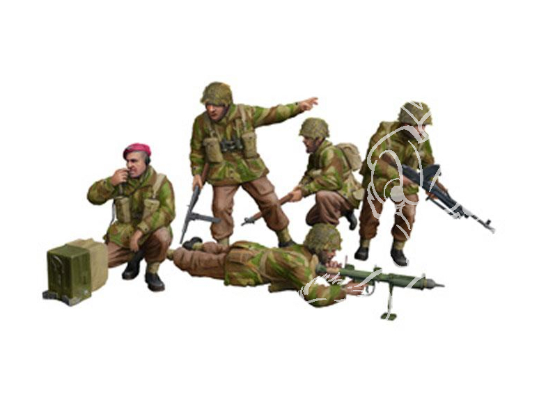 Bronco maquette personnage CB 35131 Parachutistes Britanique au combat WWII set B 1/35