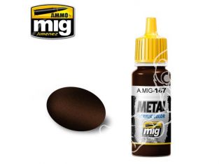 MIG peinture metal 187 Fer brulé Echappement de Jet 17ml