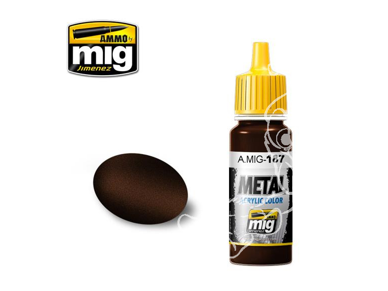 MIG peinture metal 187 Fer brulé Echappement de Jet 17ml