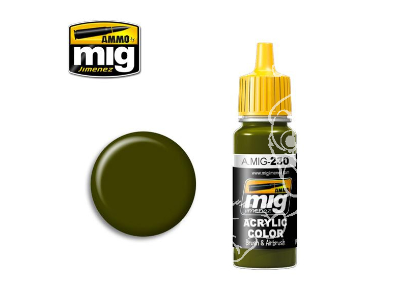MIG peinture authentique 230 Vert camouflage RLM 82 17ml